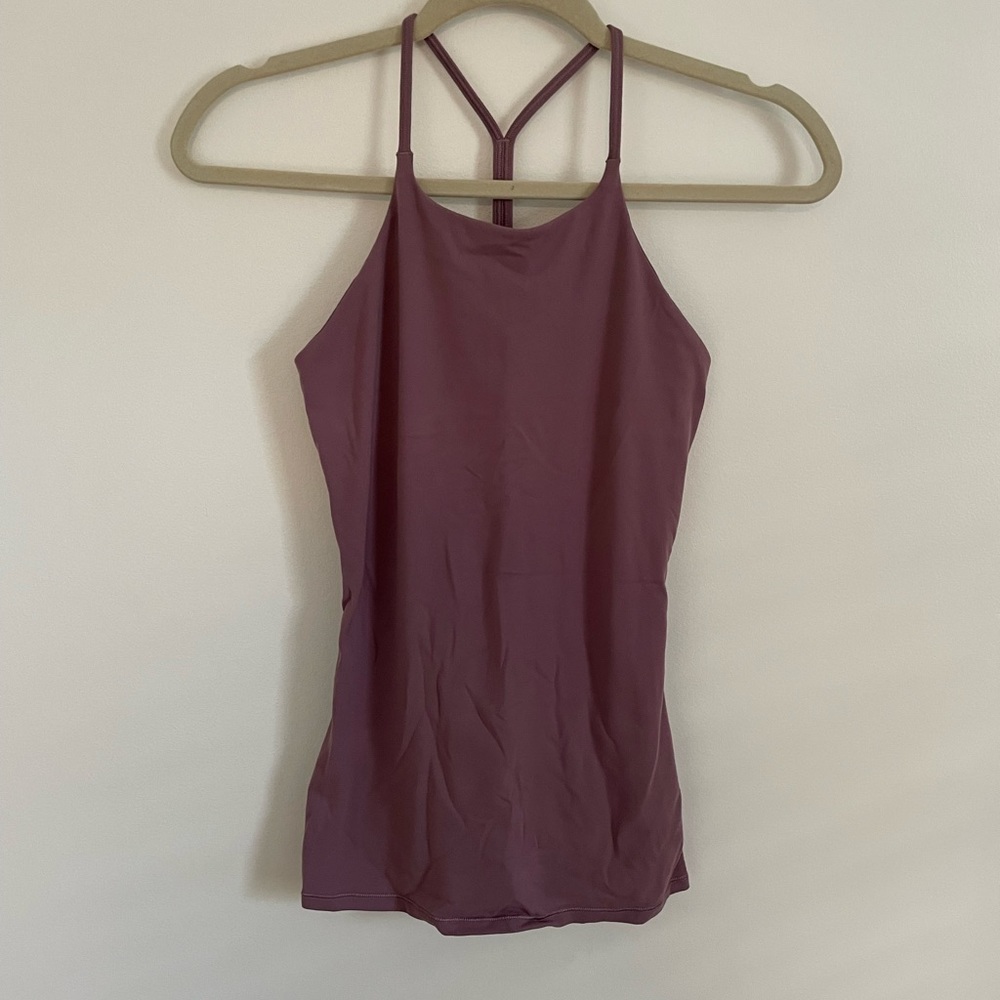 Lululemon mauve high neck tank
